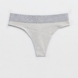 Aerie Gray and White Panties